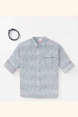 edheads Boys Striped Casual Cotton Shirt