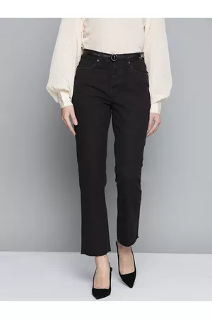 Chemistry Women Black Straight Fit Stretchable Jeans