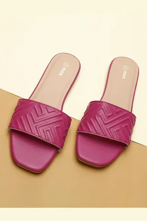 Max Collection Women Fuchsia Open Toe Flats