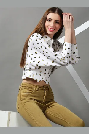 SHOWOFF Women Geometric Printed Shirt Style Top