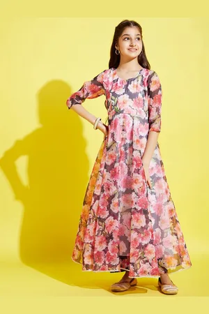 Cherry & Jerry Pink & Red Floral Maxi Dress