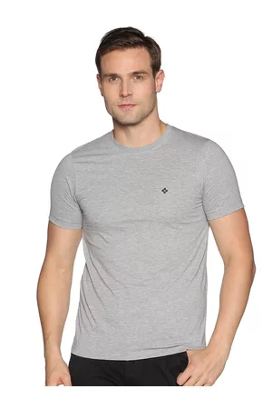dollar Men Grey Melange Cotton T-shirt