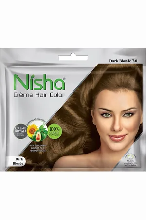Nisha Unisex Gold Pack of 6 Creme Hair Color 50gm each