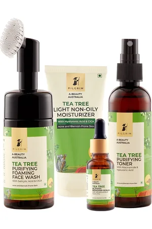 Pilgrim Tea Tree Good Night Ritual For Acne-Free Skin With Free Jute Bag