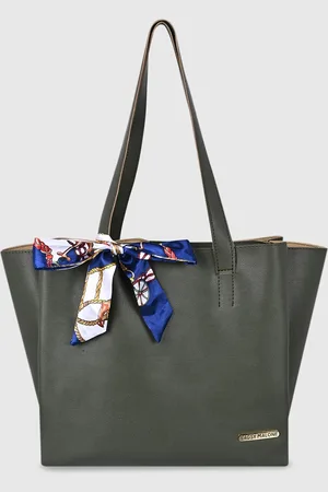 Bagsy Malone Green Structured Tote Bag
