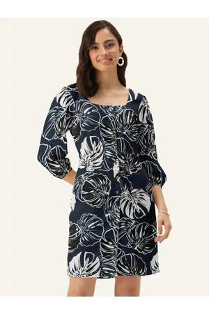 DressBerry Blue Floral Shirt Dress