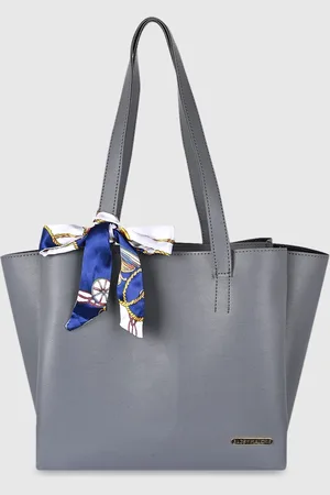 Bagsy Malone Grey PU Structured Tote Bag