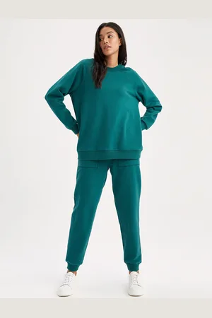 DeFacto Women Green Solid Joggers