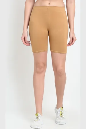 Jinfo Women Beige Solid Cycling Shorts