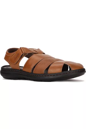 Bata Men Tan Brown Fisherman Sandals
