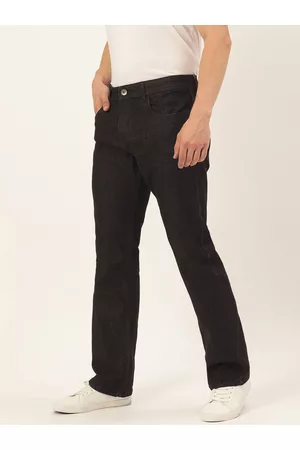 IVOC Men Black Bootcut Fit Stretchable Jeans