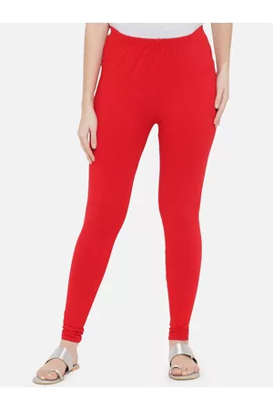 Aujjessa Women Red Churidar Length Maternity Leggings