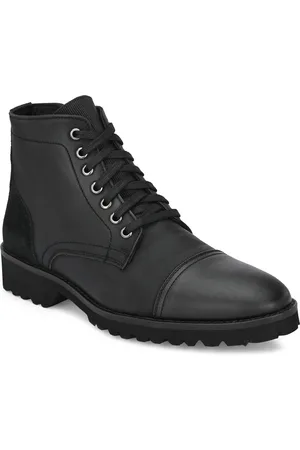 Delize Men Black Flat Boots