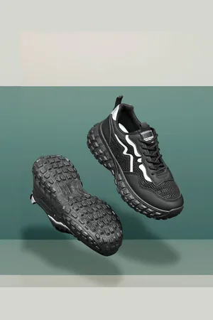Jove Women Black Colourblocked Lace Up Sneakers