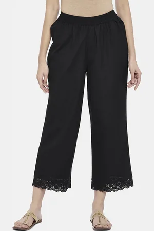 Pantaloons Women Black Culottes Trousers