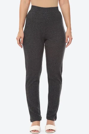 Biba Women Black Striped Smart Slim Fit Trousers