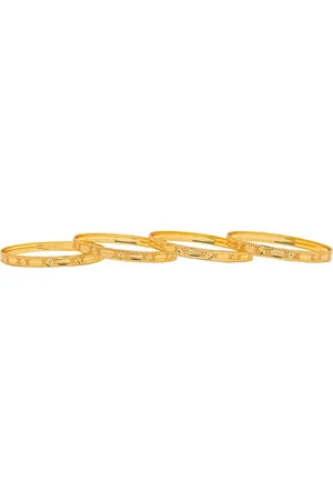 Shivansh Set Of 4 Gold Plated Designer Fancy Bridal Bangles