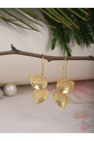 Berserk Gold-Toned Contemporary Drop Earrings