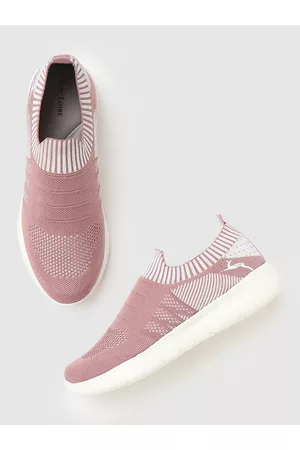 Marc Loire Women Nude-Coloured Striped Slip-On Sneakers