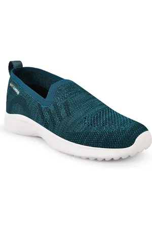 Campus Women Teal Slip-On Mesh Running Shoes
