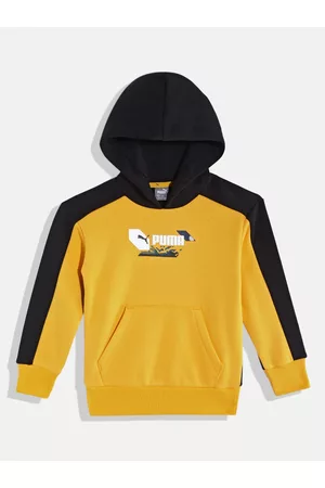 PUMA Boys Brand Logo Print Detail Alpha Regular Fit Hoodie Sweatshirt
