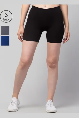 Apraa & Parma Clothing Pack of 3 Slim Fit Cycling Cotton Shorts