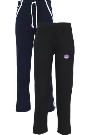 VIMAL JONNEY Kids Pack of 2 Solid Regular Fit Trackpant