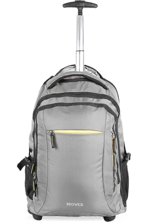 Novex Unisex Grey Solid Travel Backpack