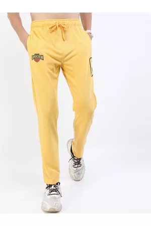 Highlander Men Yellow Printed Track Pants