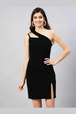 Rare Fashion Black One Shoulder Bodycon Dress