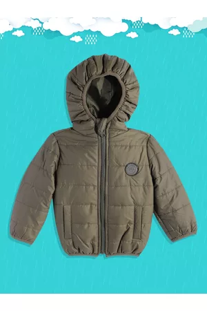 Ralph Lauren Boys Olive Green Solid Puffer Jacket