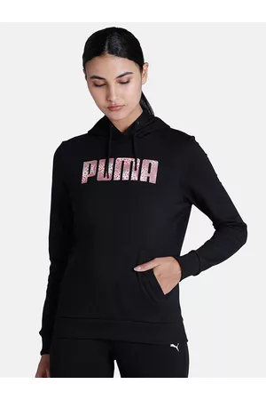 PUMA Women Graphic Cotton Regular Fit Sweatshirt