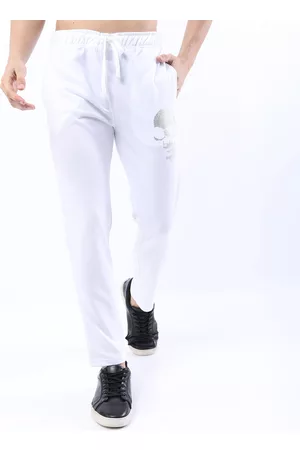Highlander Men White Printed Track Pants