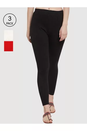 GRACIT Women Pack of 3 Solid Ankle-Length Leggings
