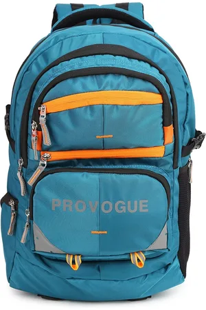 Provogue Unisex Blue & Black Colourblocked Backpack With Reflective Strip