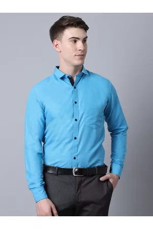 Majestic Men Blue Slim Fit Formal Shirt