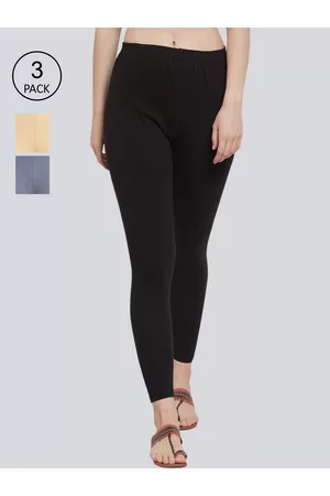 GRACIT Women Pack of 3 Solid Ankle-Length Leggings