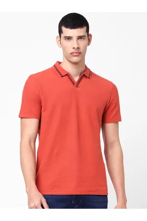 Celio Men Red Polo Collar T-shirt