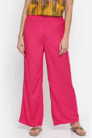 Regular Fit Women Pink Trousers Price in India - Buy Regular Fit