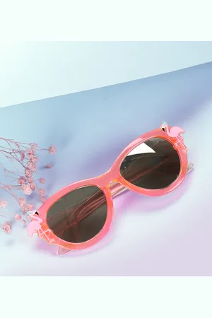 Carlton London Girls Grey Lens & Pink Cateye Sunglasses CLSG031
