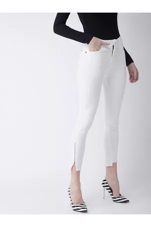 Miss Chase Women White Skinny Fit High-Rise Clean Look Jeans