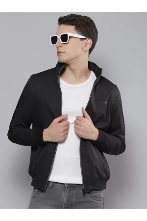 Fort Collins Men Black Solid Bomber Jacket