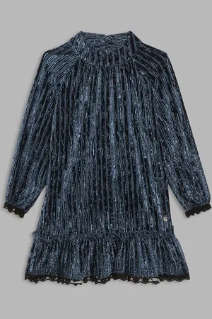 Blue Giraffe Girls Teal A-Line Dress