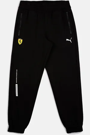 PUMA Kids Black Solid Scuderia Ferrari Sweat Pants
