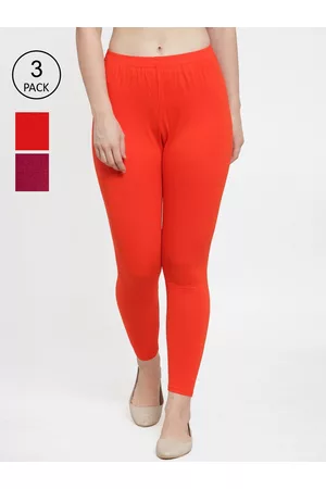 GRACIT Women Pack Of 3 Solid Ankle-Length Leggings