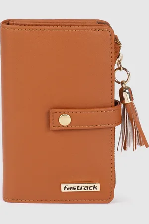 Fastrack Women Tan Brown Solid Two Fold Wallet