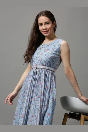 SHOWOFF Women Floral Pleated Chiffon Midi Dress
