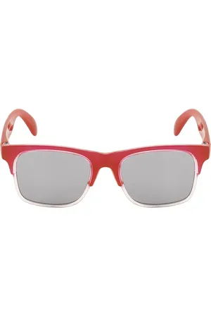 YK Unisex Kids Grey Lens & Red Browline Sunglasses -J7536-Grey