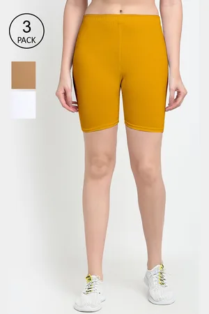 GRACIT Women Pack of 3 Cycling Cotton Sports Shorts