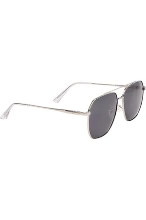 unisex grey lens silver toned sunglasses with uv protected lens 8903439843595